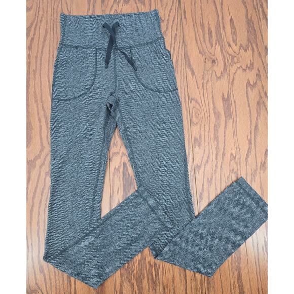 Lululemon Skinny Will Full-On Luon In Luon Variegated Knit Black Heathered Black - Picture 1 of 3